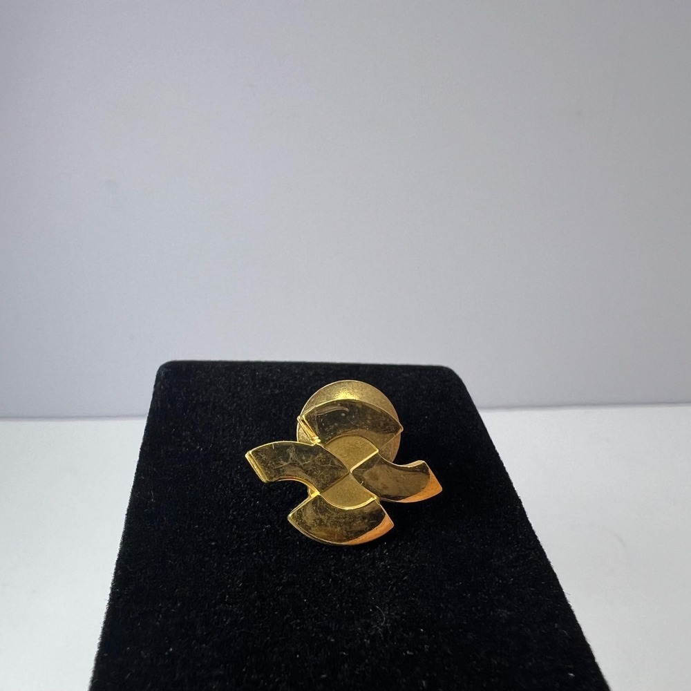 Vintage Abstract Lapel Pin 1/20 10K Gold Filled Geometric Vintage Dapper MCM